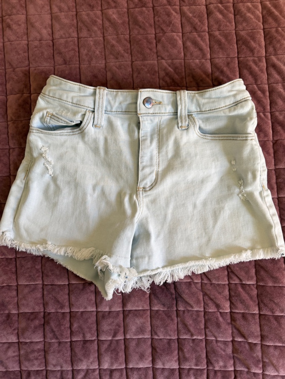 Universal Thread Light Mint Frayed Hem Jean Shorts Size 6